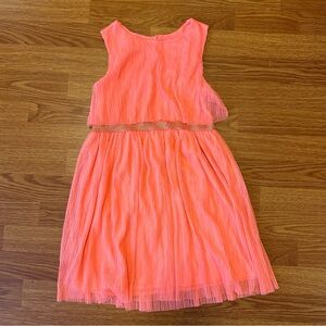 Kate Spade Gold Glitter and Coral Children’s Sparkly Dress - Size 140/10Y